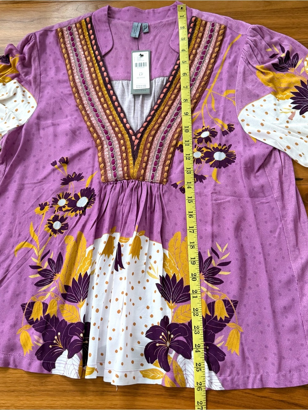 NWT Anthropologie Bl-nk London Women’s Stephanie Top Blouse Tunic Size L Petite - Picture 12 of 16